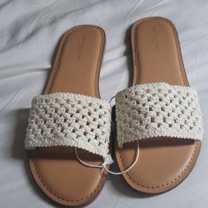 American Eagle Crochet Slide Sandals
